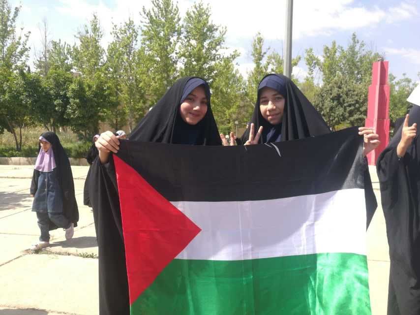 ساحت سیاسی اجتماعی (حمایت از مردم غزه و برائت دانش اموزان از اسرائیل)